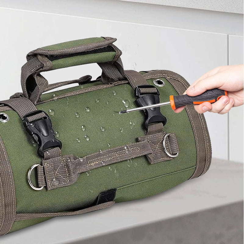 Car Hanging Tool Storage Bag – Electrician & Hardware Tool Roll Pouch