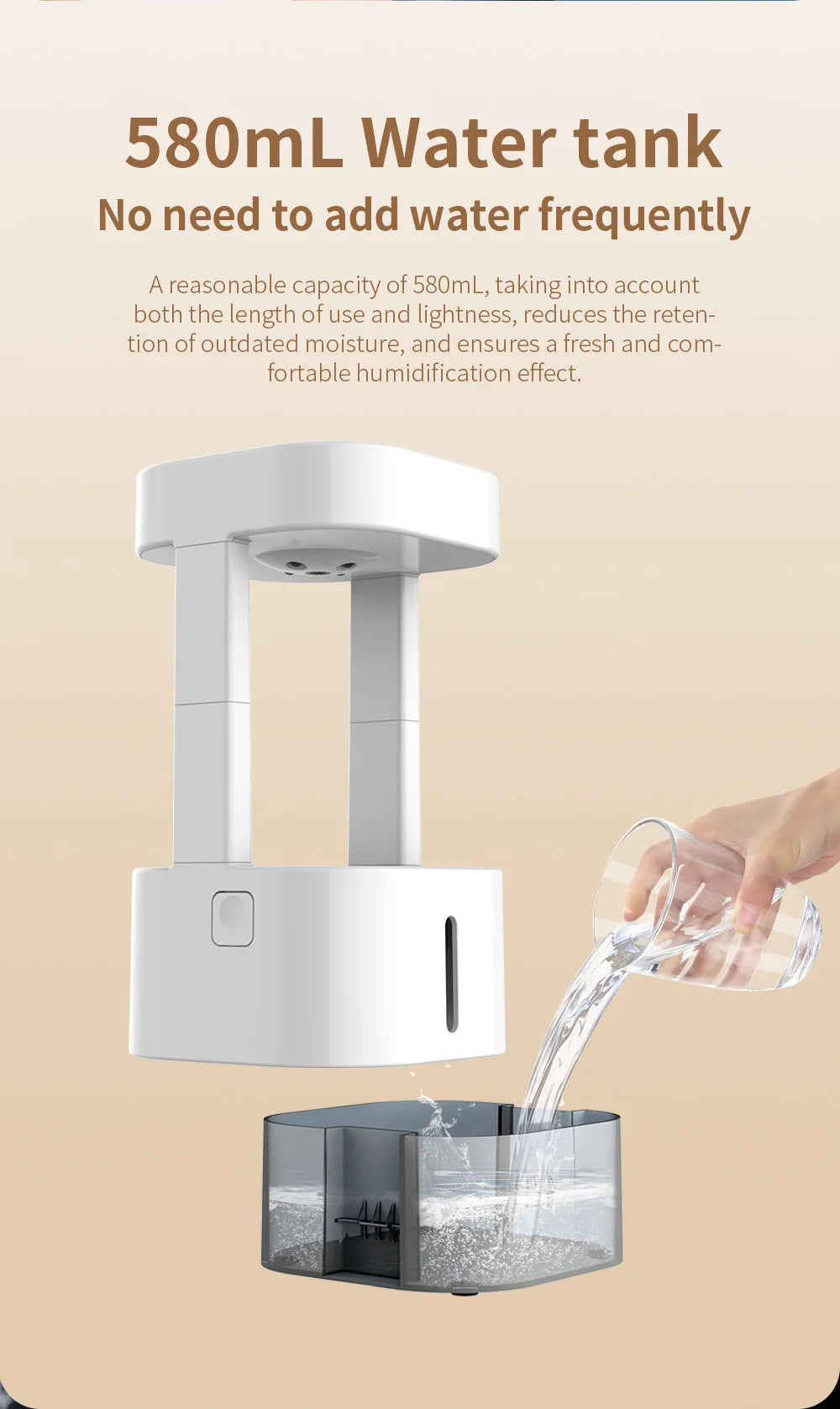 Anti-gravity Water Drop Humidifier
