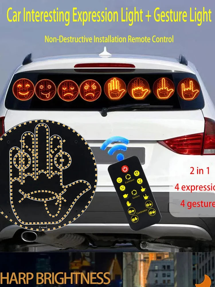 LED Car Finger Light with Remote - Gesture Modes
