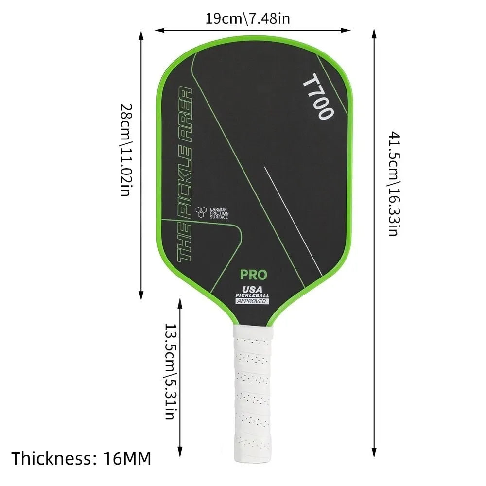 T700 Carbon Fiber Pickleball Paddle Set – Matte Texture Racket for Adults & Kids