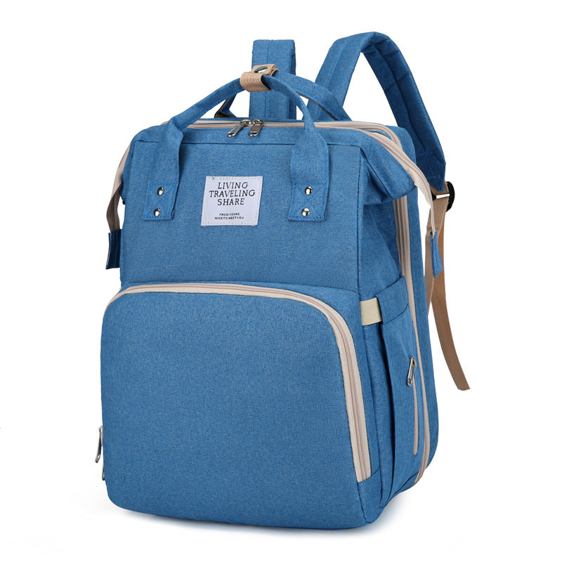 Premium Diaper Bag Backpack – Portable Foldable Crib & Changing Station