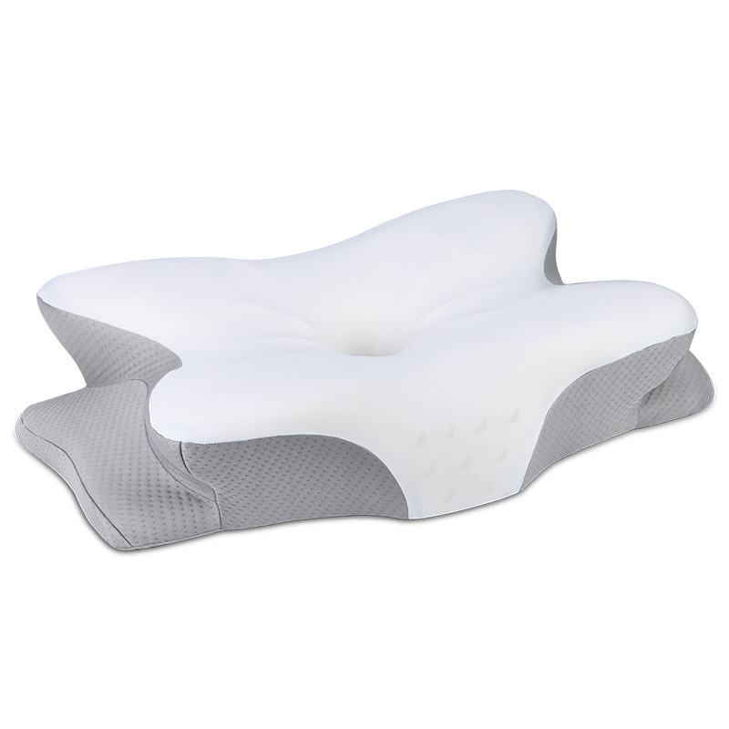 Adult Neck Support Pillow – Thick Memory Foam Cervical Pillow with Ice Silk Cover