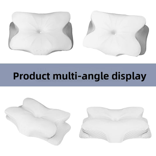 Adult Neck Support Pillow – Thick Memory Foam Cervical Pillow with Ice Silk Cover