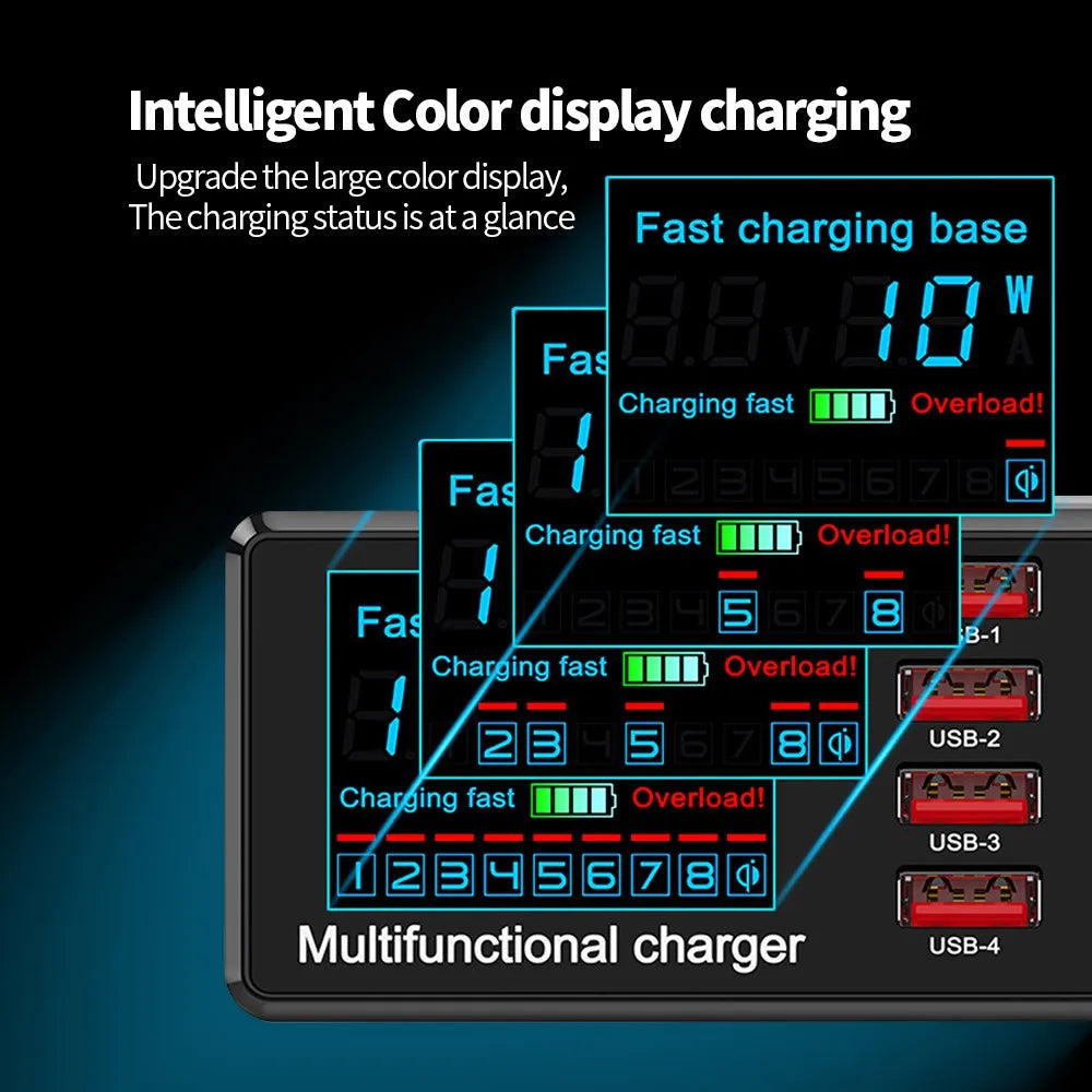 Multi-Function Wireless Charger - Fast USB Charging