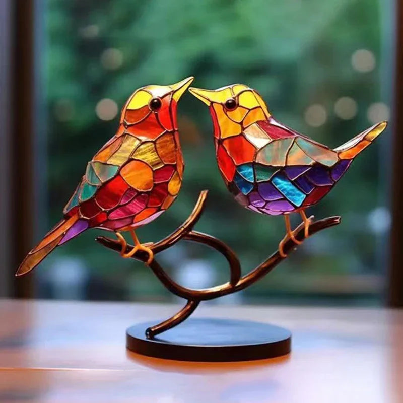 Birds on Branch Decorative Figurine - Office/Entrance