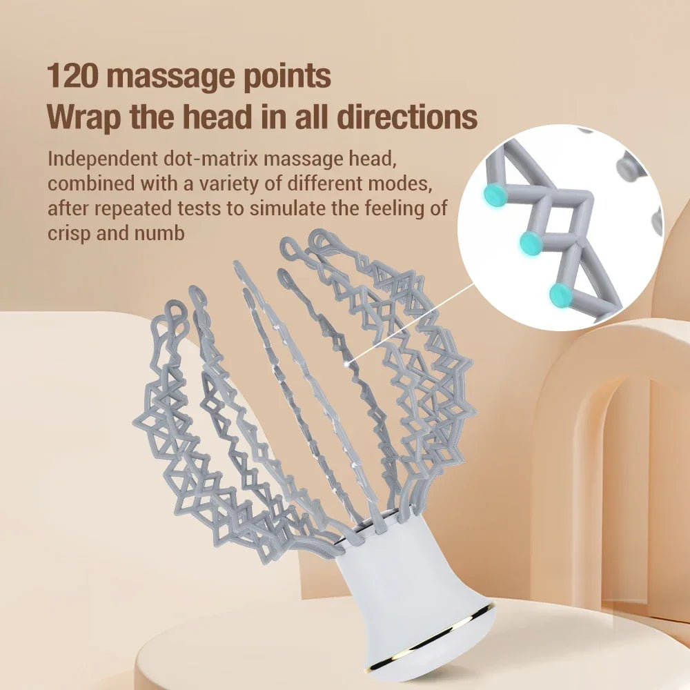 Wireless Electric Head Massager - 12 Claws