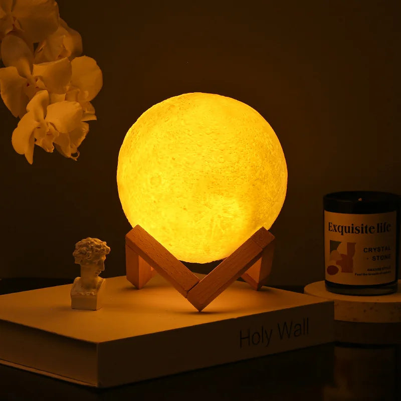 Moon Lamp LED Night Light - 8cm Battery Powered