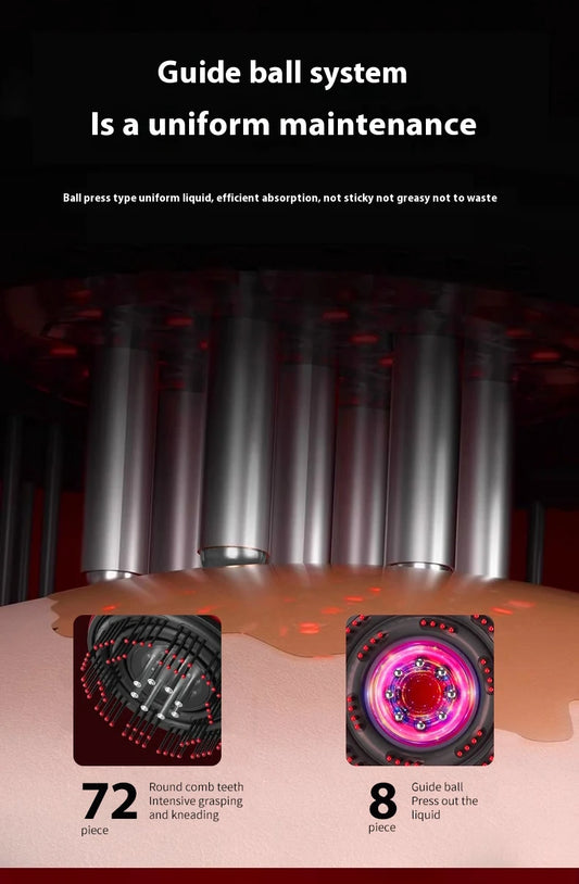 Electric Red Light Scalp Massage Comb – Liquid Guide Hair Care & Growth Device