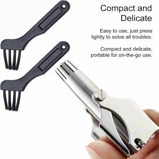 Portable Nose & Ear Hair Trimmer - Stainless Steel