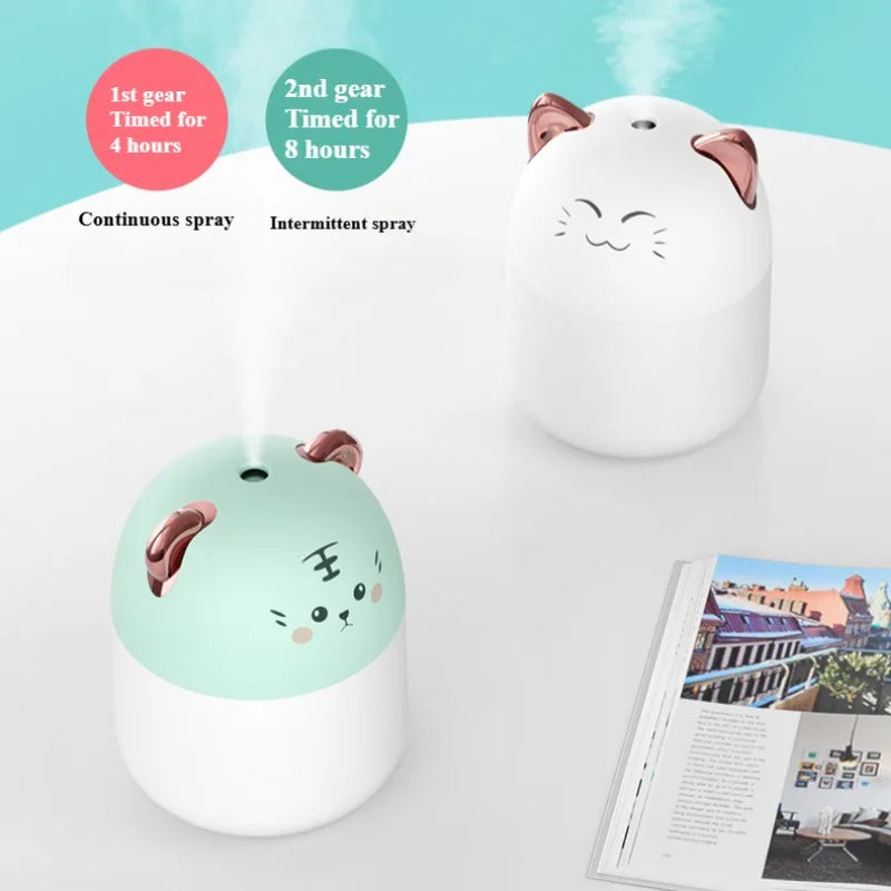 Kawaii USB Air Humidifier & Diffuser with Night Light