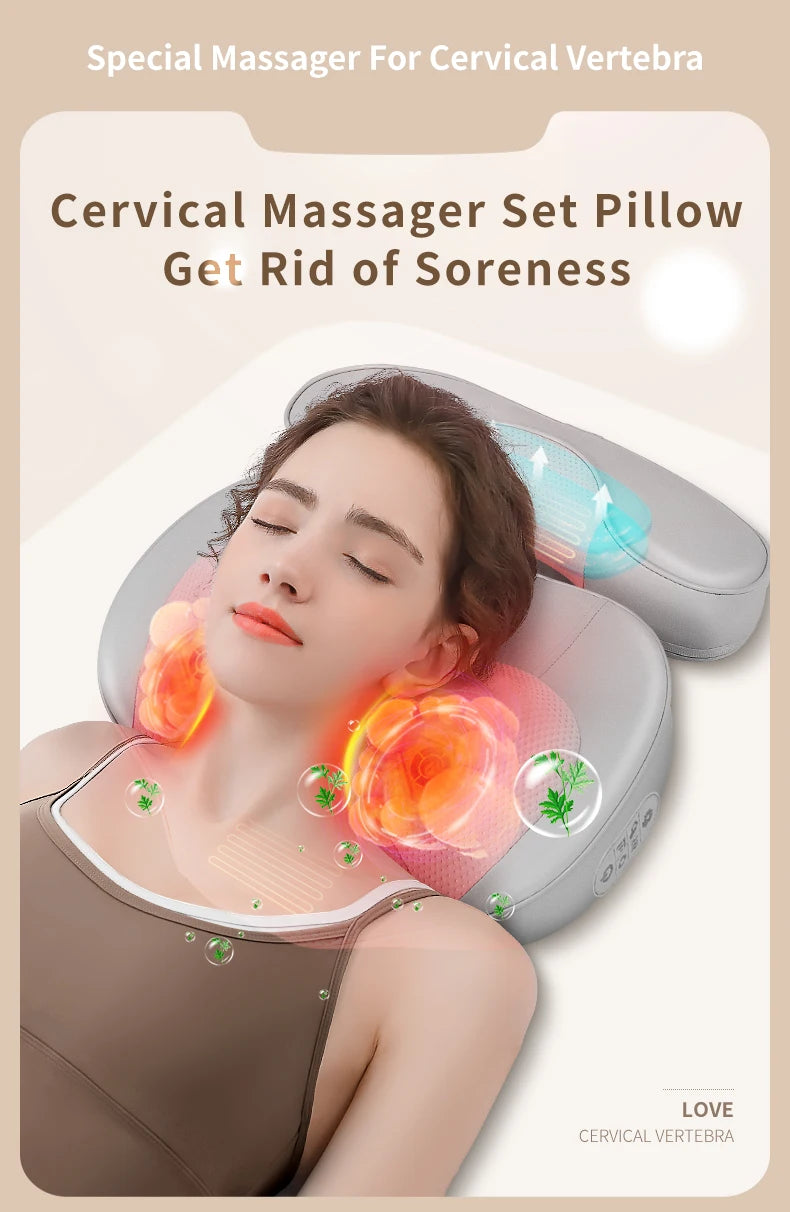 2-in-1 Neck Massager Pillow