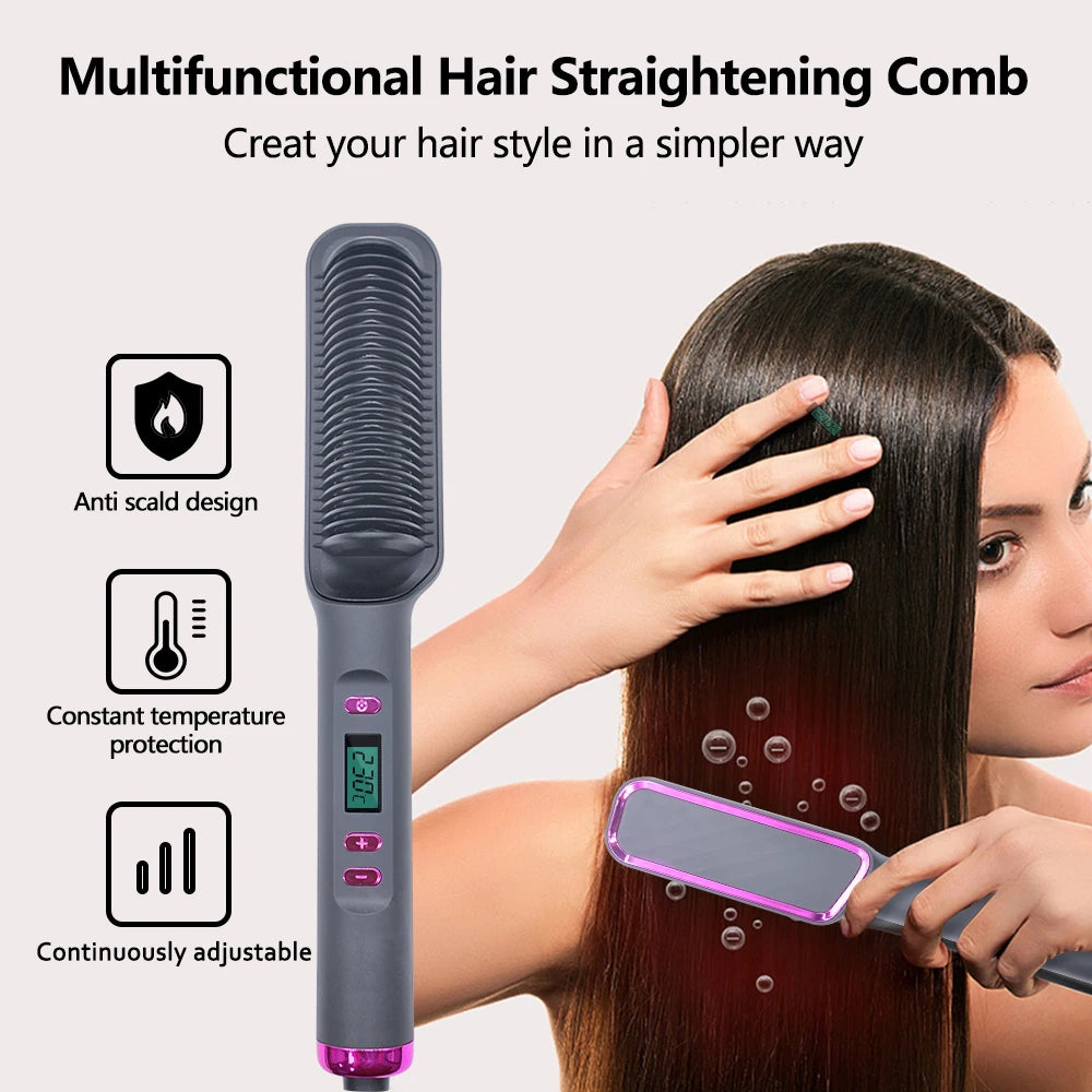 Preheated Hair Straightening Comb - 110V/220V