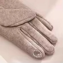 Faux Fur Cuff Smart Touch Winter Gloves