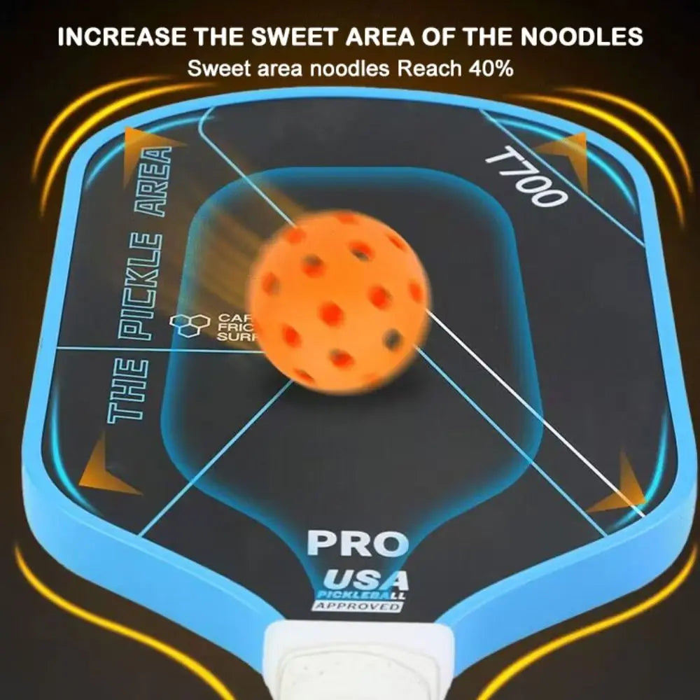 T700 Carbon Fiber Pickleball Paddle Set – Matte Texture Racket for Adults & Kids