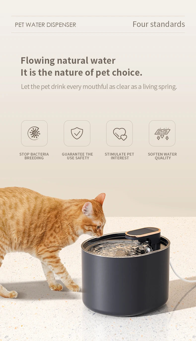 Cat Water Fountain - Pet Feeder Bowl