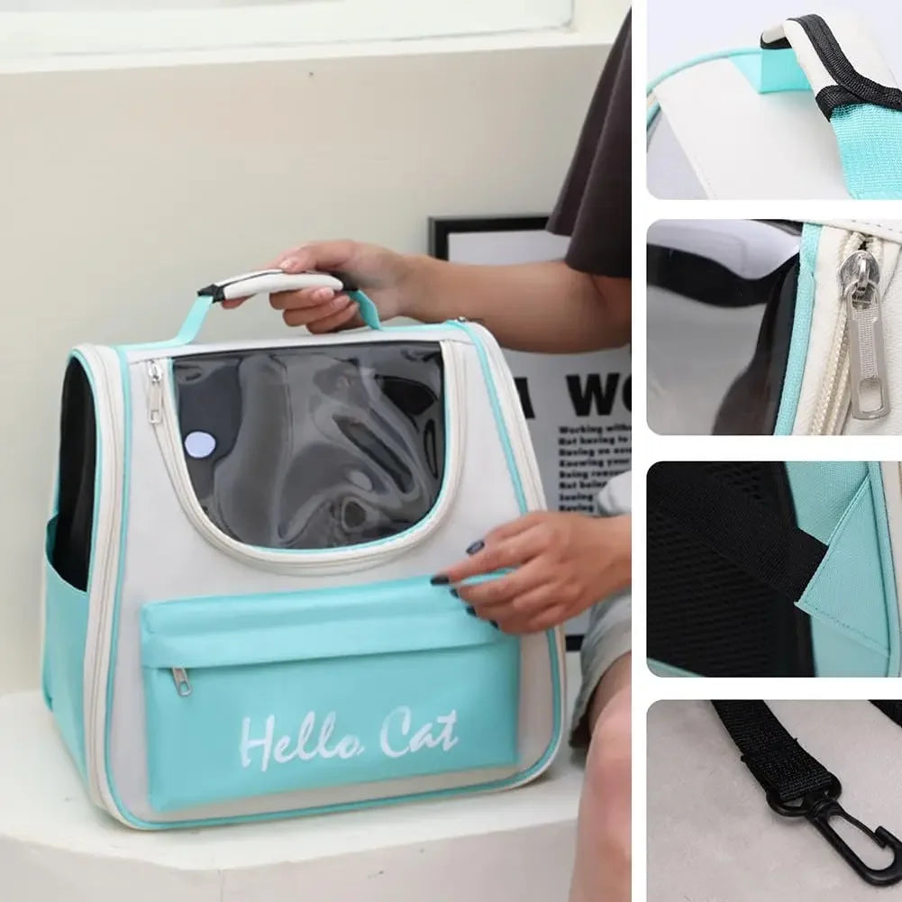 Cat Outdoor Carrier Bag - Breathable, Portable, 0-7.5kg