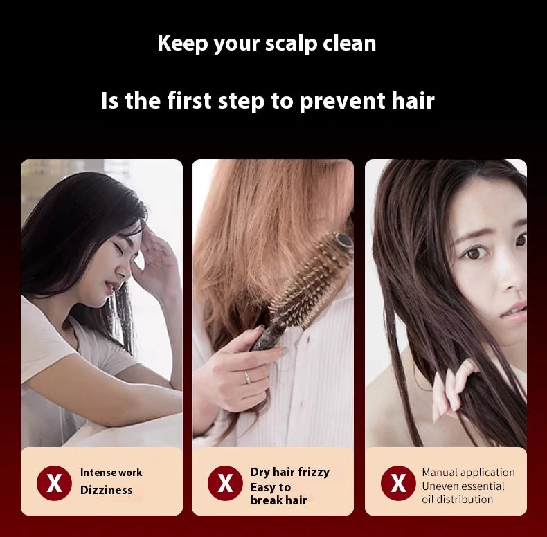 Electric Red Light Scalp Massage Comb – Liquid Guide Hair Care & Growth Device
