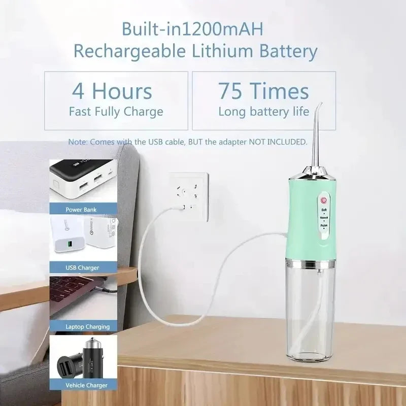 Oral Irrigator - Portable, 3 Modes, Water Tank